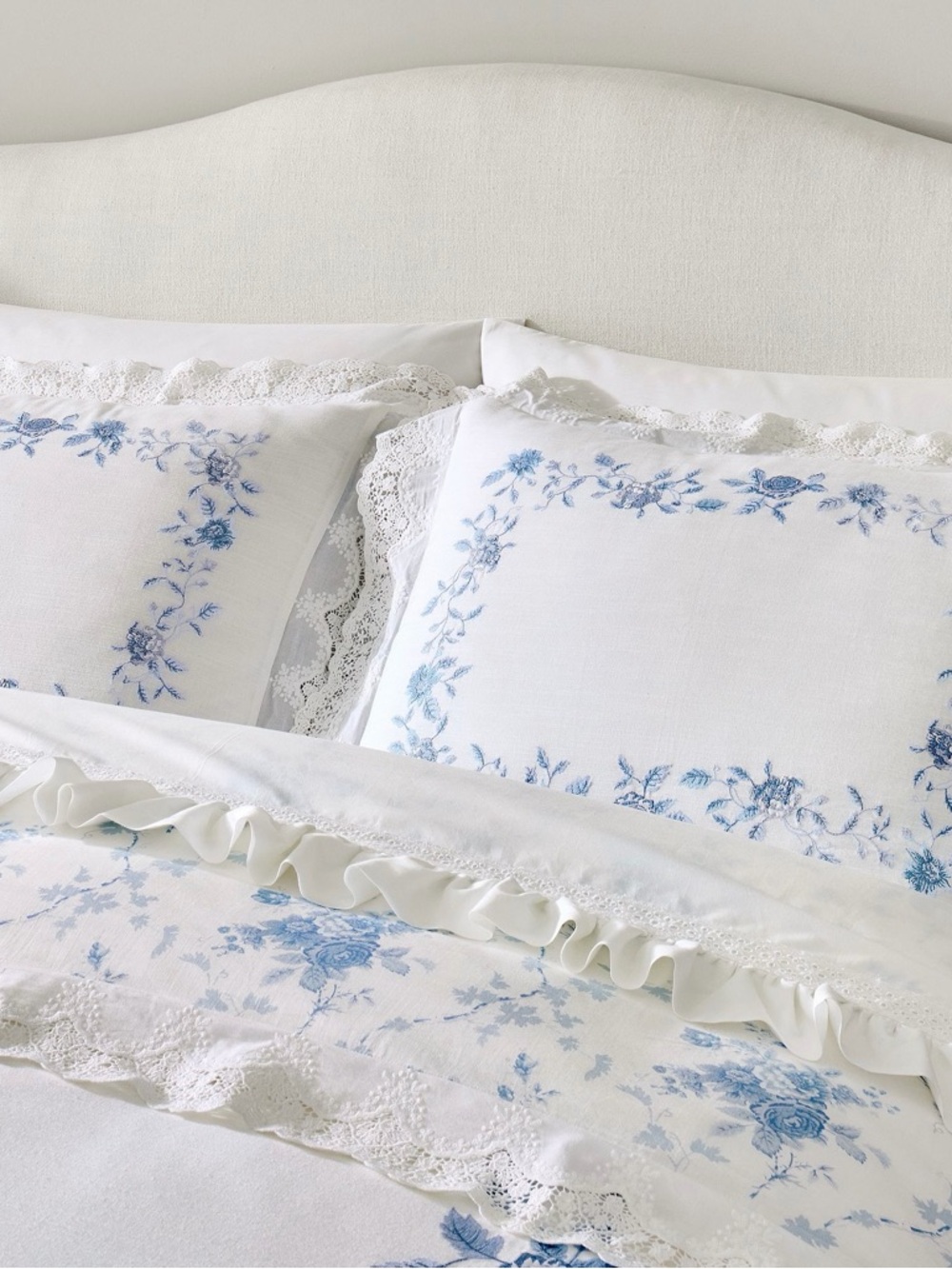 Pottery Barn x LoveShackFancy Blue Rose Duvet Cover & Shams